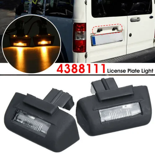 Pair License Plate Light Rear Number Plate Lamp For Ford Transit MK6/MK7 License Plate Number Rear Light Replacement Car Lights