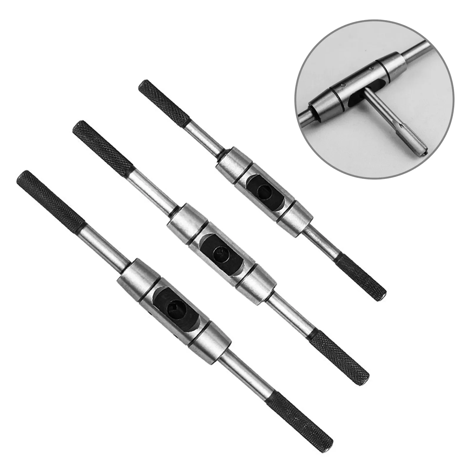

2022 180-280mm Europe Circle Adjustable Tap Wrench Reamer Tools For Thread Handle Steel Hand Taps Holder Tapping