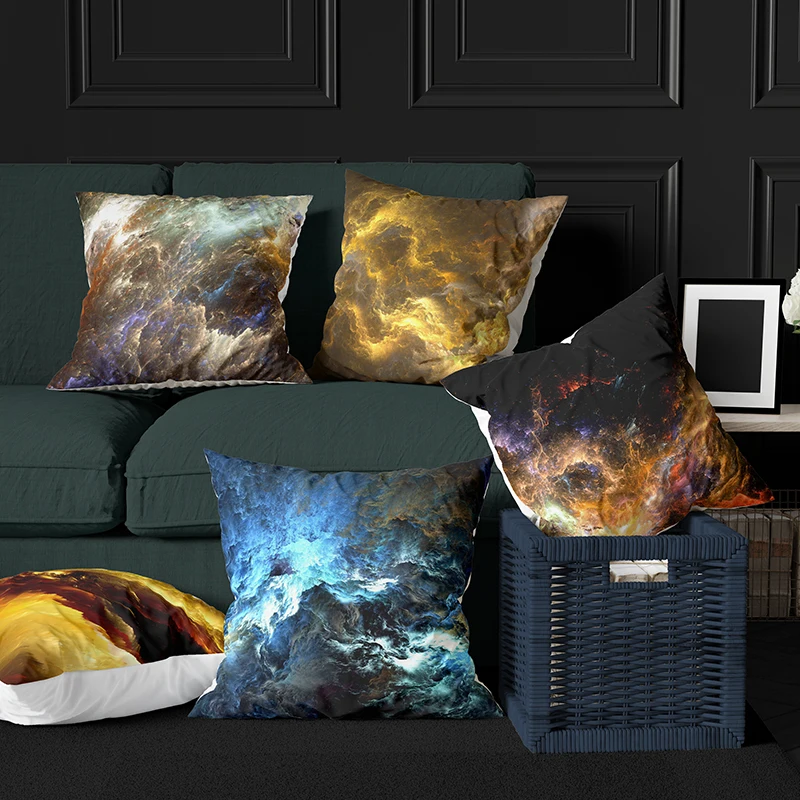 

Цветная квадратная наволочка с принтом в виде грозы и облака, украшение для дома, фонарик (45 см * 45 см)