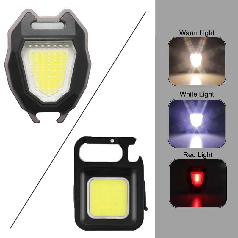 

Ultra Bright Mini LED Flashlight Portable Flashlight Keychain USB Rechargeable For Outdoor Camping COB Light cigarette lighter