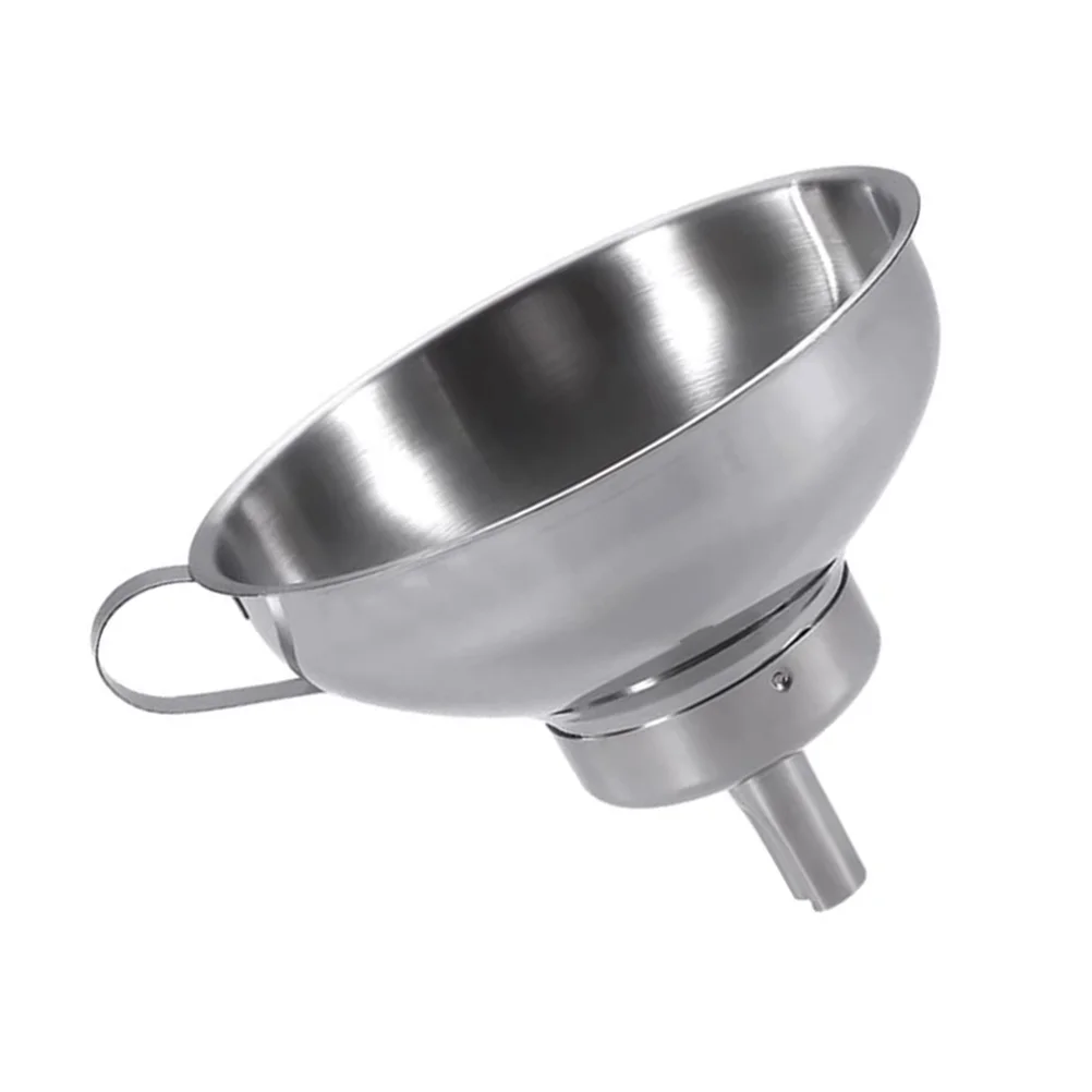 

Stainless Steel Funnel Practical Oil Funnel Transferring Funnel with Handle