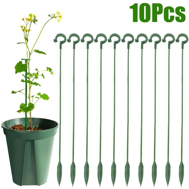 

Garden Plant Bracket Flower-shaped Support Rod Potted Stem Anti-dropping Device For Peony Orchid Tomato Reusable Plastic Pile