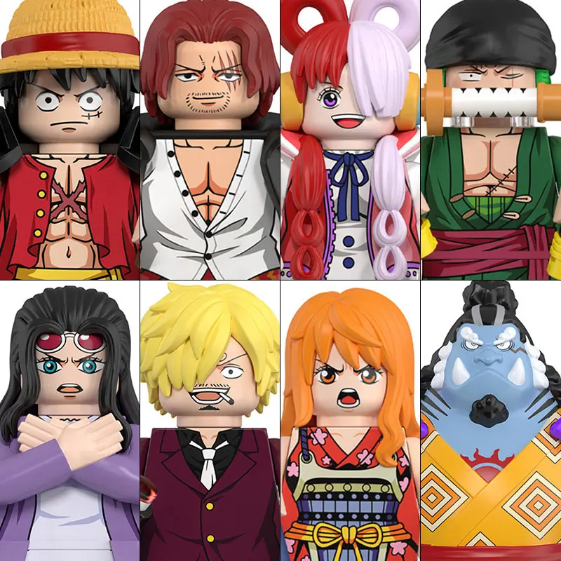 Фото WM6222 Конструктор ONE PIECE: Луффи, Зоро, Нами, Санджи, Чоппер, мини-фигурки, аксессуары, подарки на Хэллоуин и Рождество для детей №4