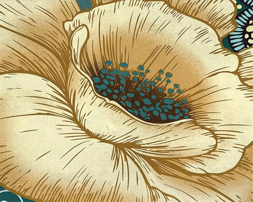 3D Самоклеящиеся обои ручной росписи винтажные Декоративные Шелковые