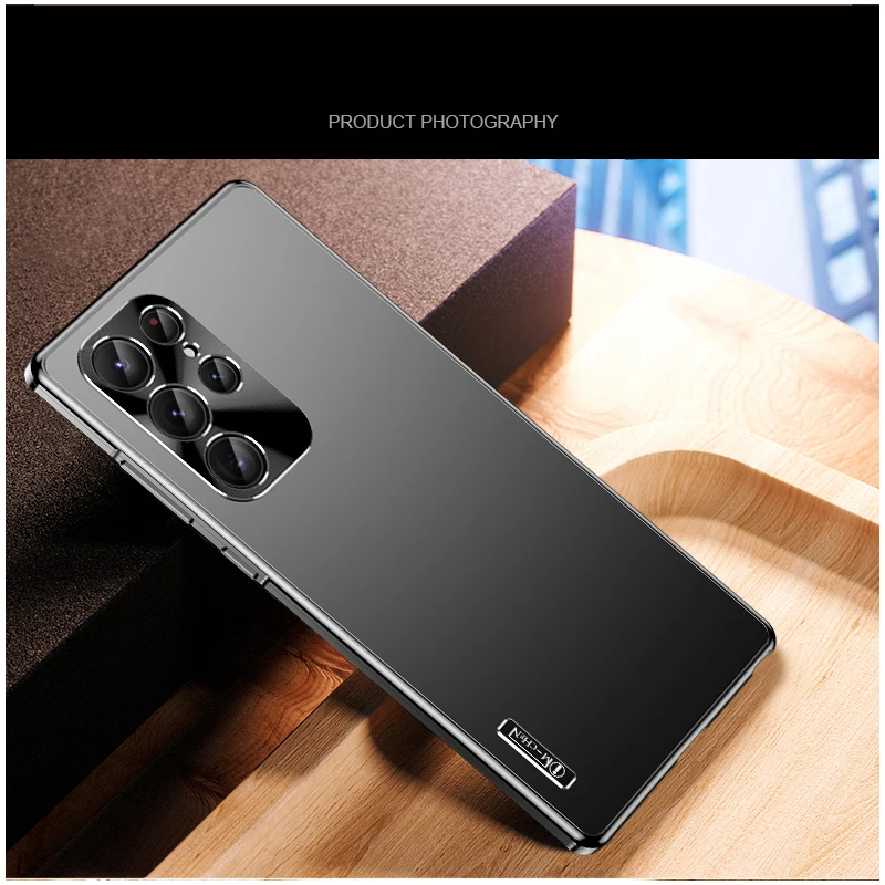 metal magnetic case for samsung galaxy s21 s22 ultra all inclusive camera frosted anti fingerprint protective ultra thin cases free global shipping