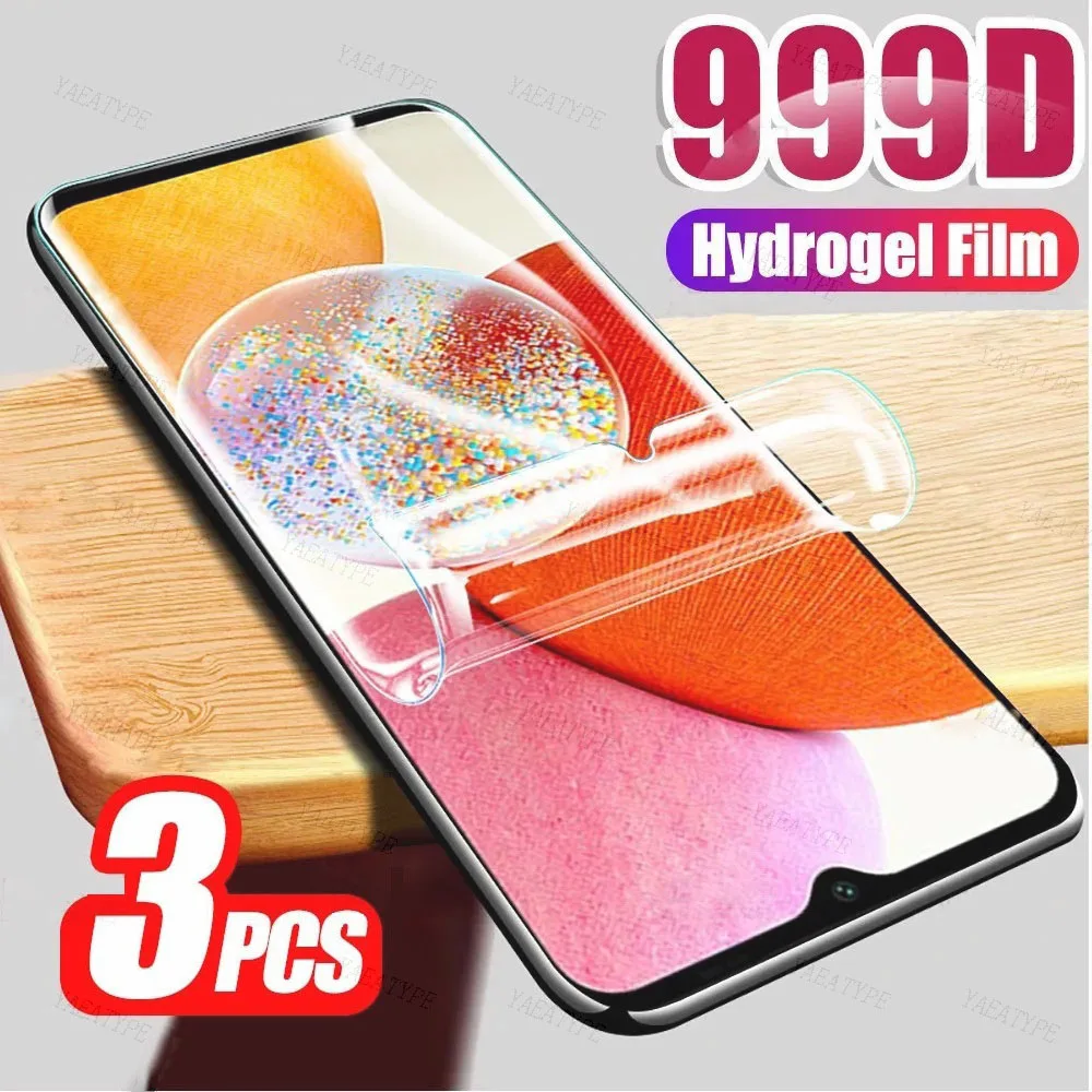 

3Pcs Hydrogel Film For Samsung Galaxy A14 Film HD Full Cover Screen Protector For Galaxy A14 4G 5G Film 6.6 inch