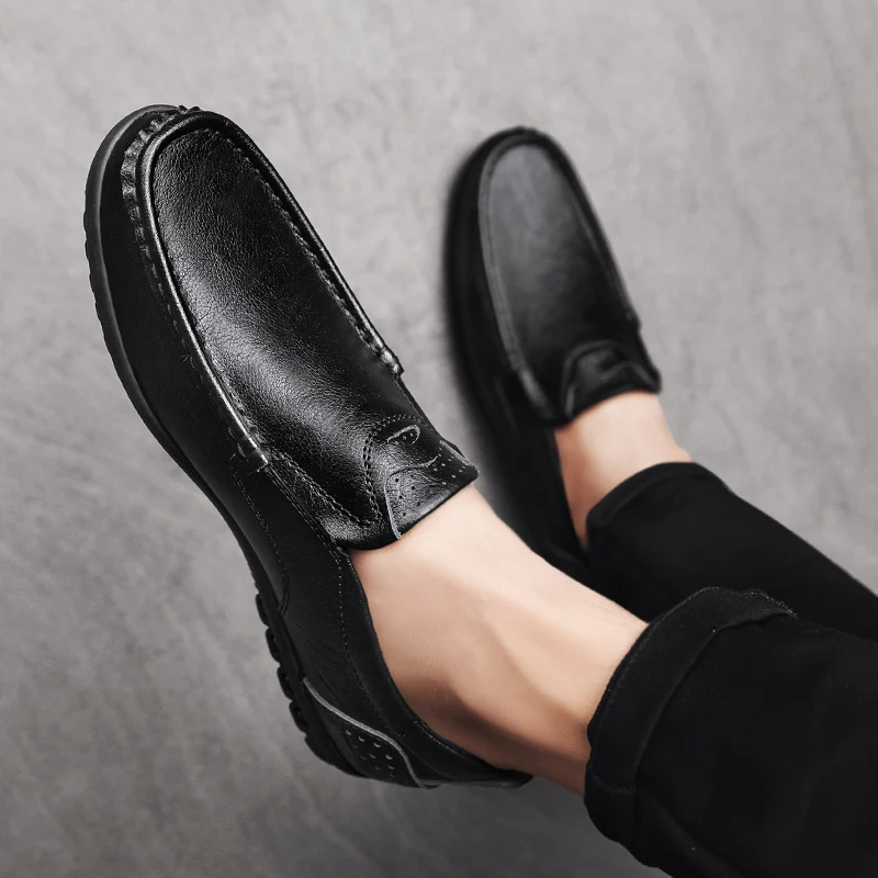 

Men's casual leather shoes for daily formal occasions to wear outdoor driving non-slip Set of feet men's leather shoes