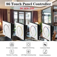 dc12v 24v 86 touch panel controller single colorctrgbrgbw led strip dimmer glass wall switch