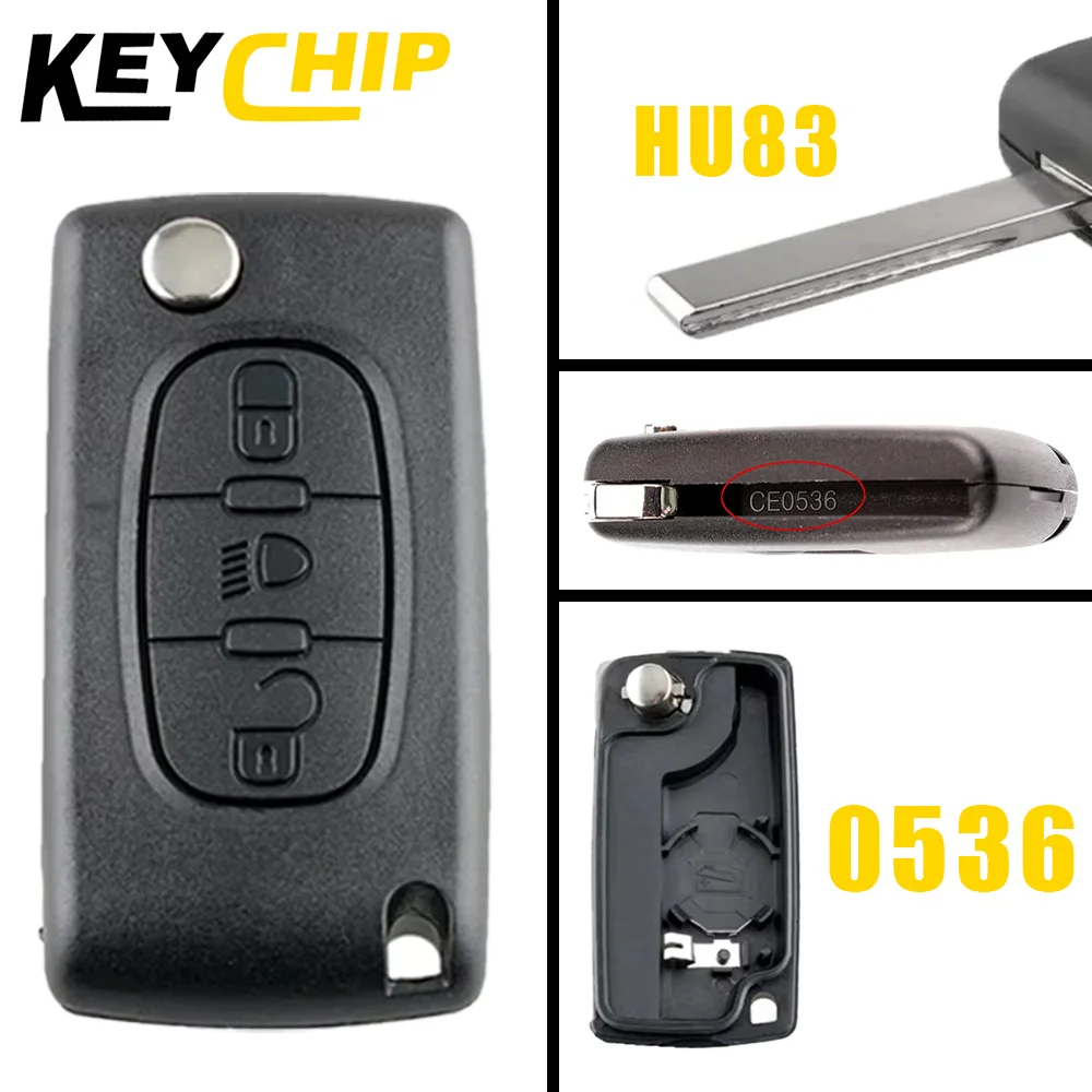 

KC HU83 VA2 Для Citroen C2 C3 C4 C5 C6 Xsara Berlingo Для Peugeot 207 307 308 407 607 807 Флип-чехол для дистанционного ключа автомобиля