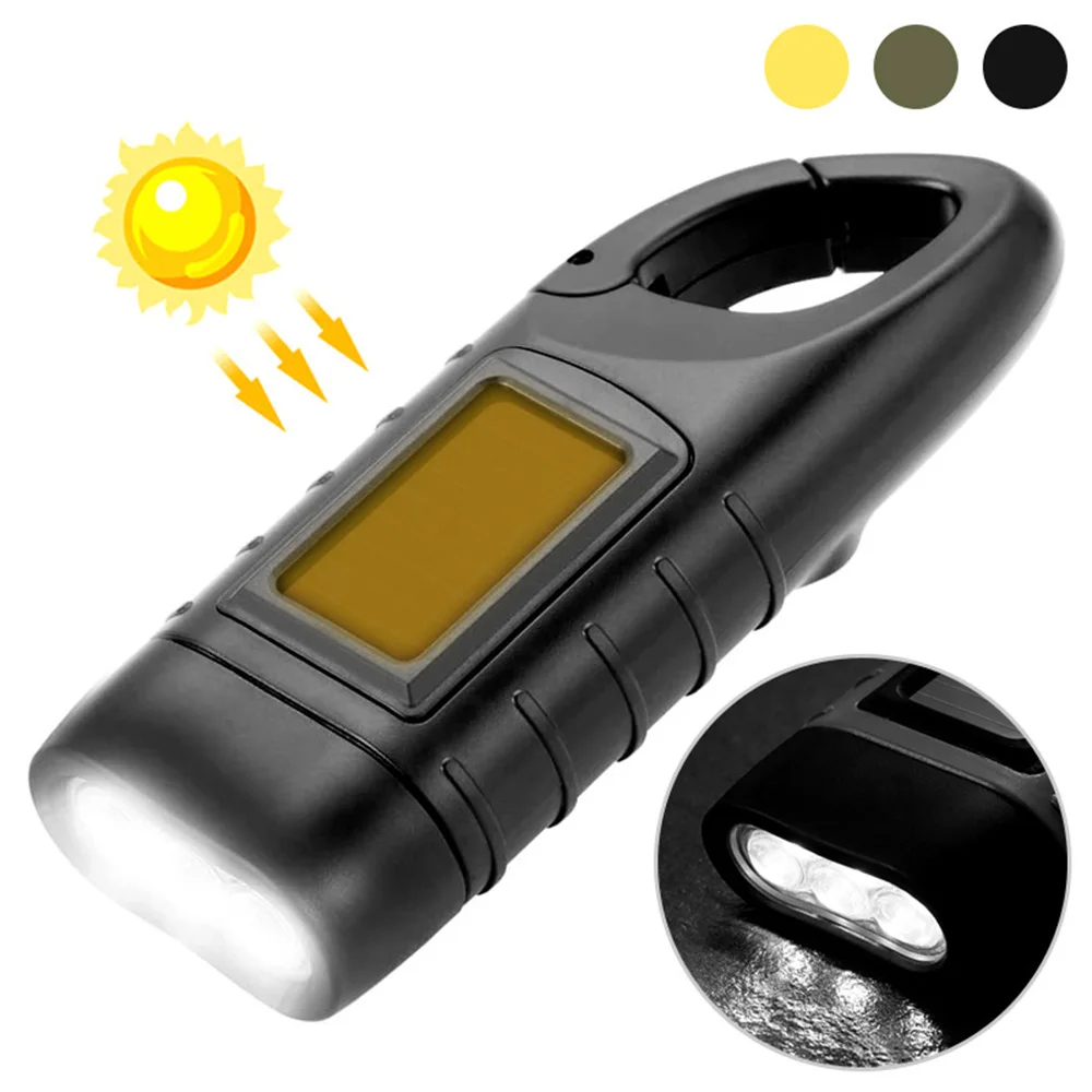 

Outdoor Hand-cranked LED Flashlight Strong Light Solar Charging Emergency Disaster Relief