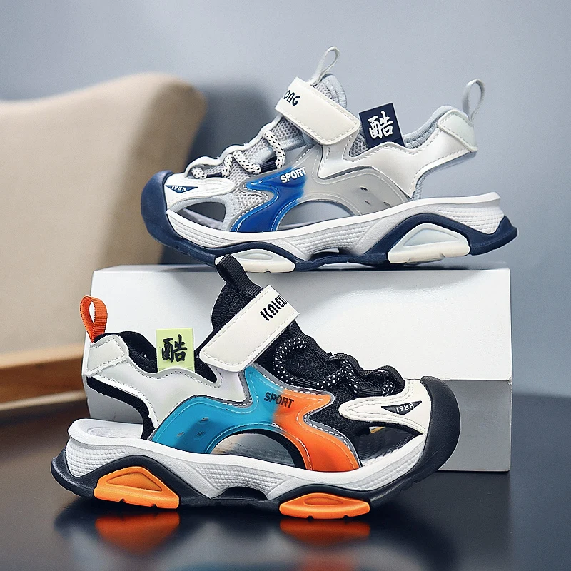 SeckinDogan Hot Sale Summer Beach Footwear Kids Closed Toe Children  Sandals Toddler Fashion Designer Shoes for Boys and Girls