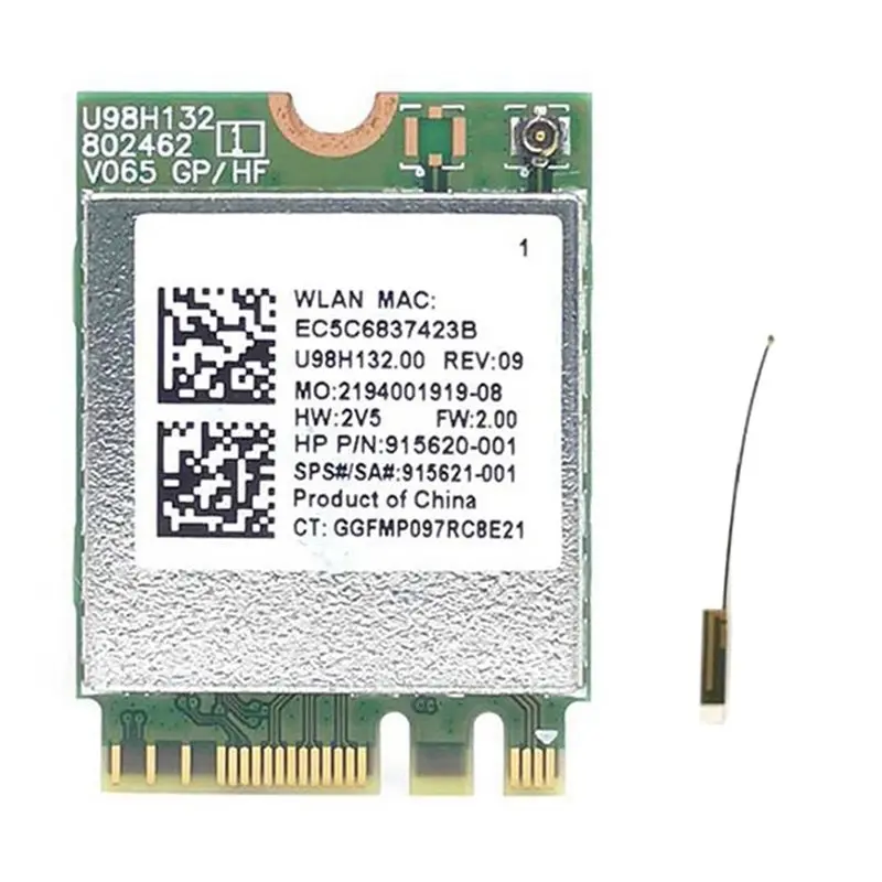 Фото Надежная комбинированная адаптерная карта 4X RTL8821CE 802.11AC 1X1 Wi-Fi+BT 4.2 SPS 915621-001 для беспроводной сети для HP Probook 450 G5. №4