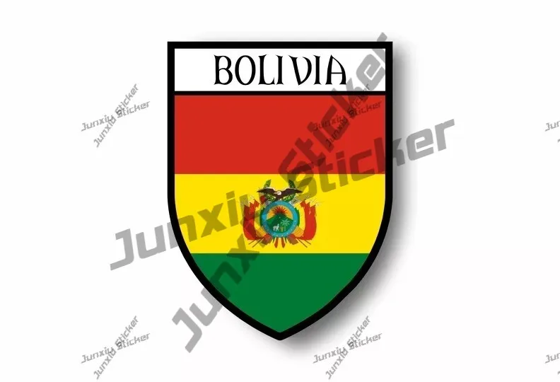 Боливии Череп Флаг Герб Шокер Ручная Наклейка белый Контур с Флагом Круглый