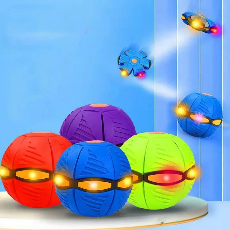 

Flying Saucer Ball Magic Deformation Light Flying Toy Decompression Children Outdoor Fun Gift Parent-child Interactive UFO Disc