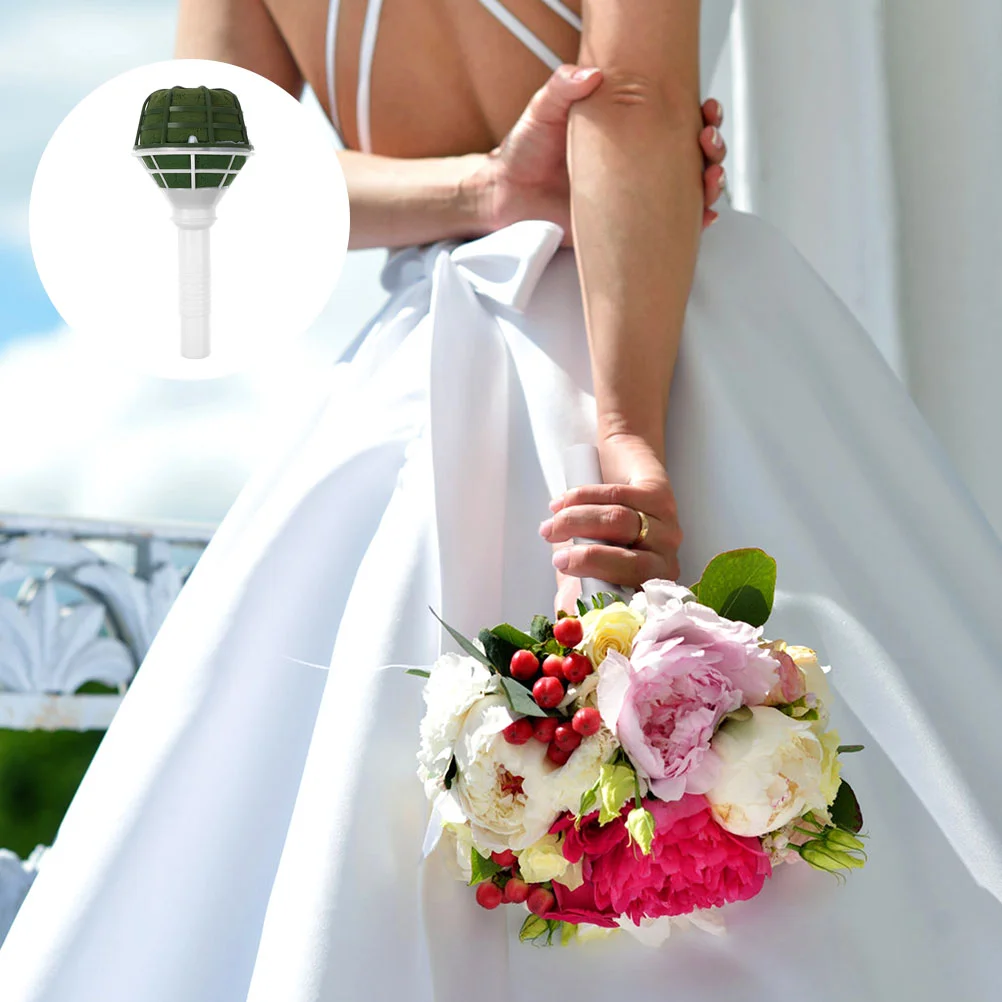 

Bouquet Holder Handle Artificial Bridal Flower Wedding Flowers Foam Holders Hand Floral Accessory