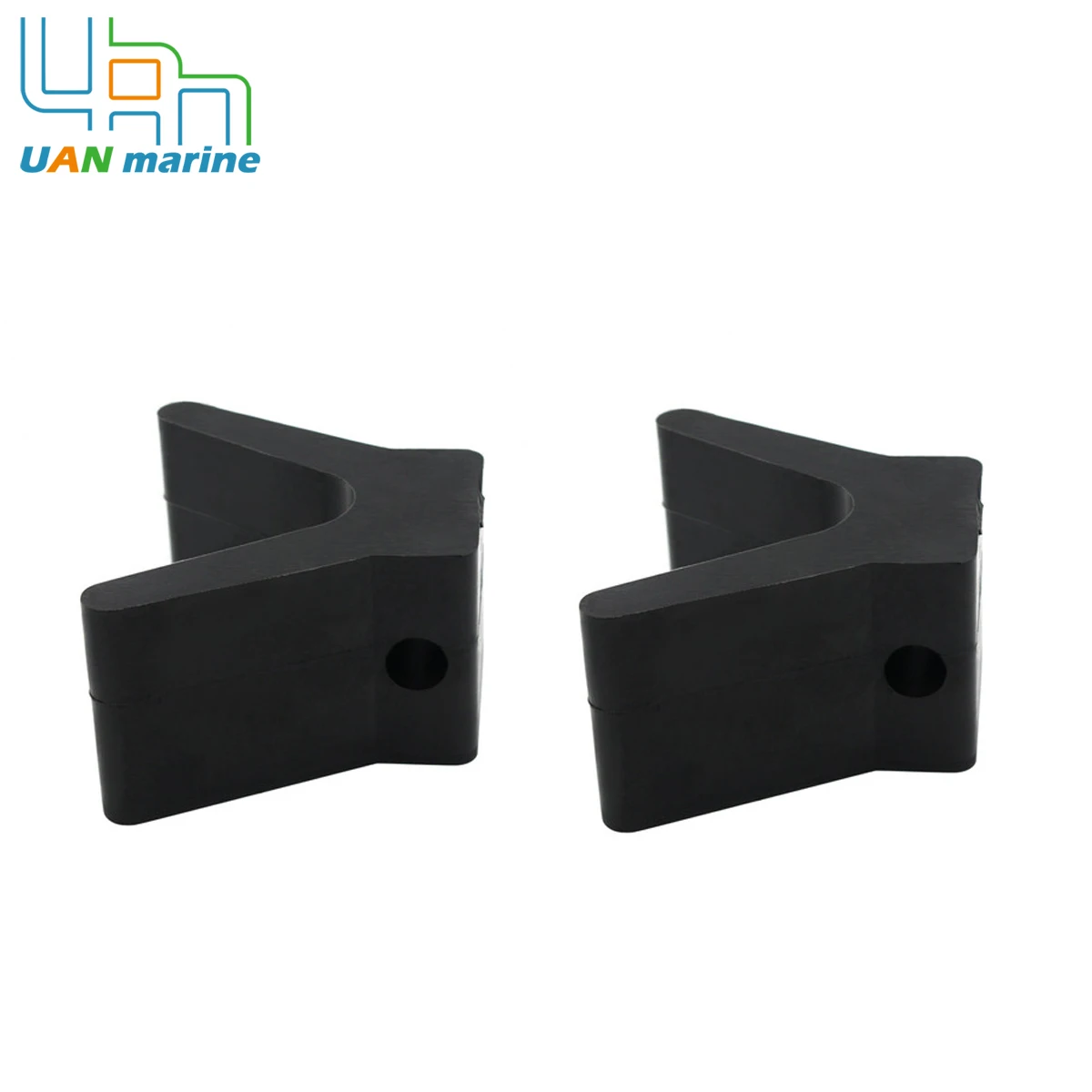 2 шт. роликовый упор для носа V прицеп лодки резиновый носка V-образный блок черный
