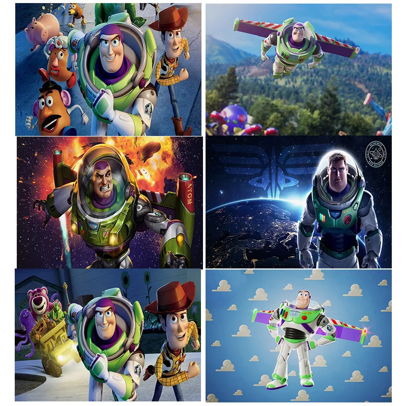 Тканевый фон с темой игрушек героями мультфильмов декор днем рождения