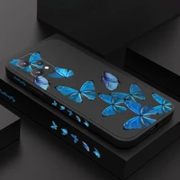 cyan butterfly case for oppo realme 9 9i 8 8i 7 7i 6 pro plus c31 c35 c1 c11 c12 c15 c20 c21y c25 c25s cover