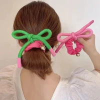 new color bow hair bands girl headband elastic rubber hair ring children hair tie hair ponytail hair accessories