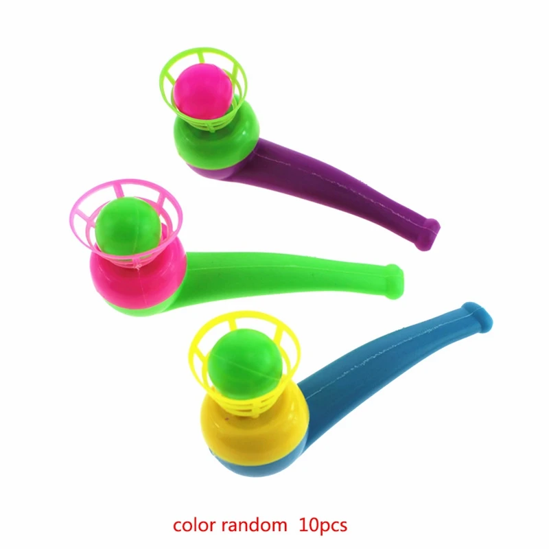 

2022 10PCS Children's Toys Blow Pipe and Ball Children's Blow Pipe Toys Gift Plastic Tube Ball Toys Color Random Send Children's