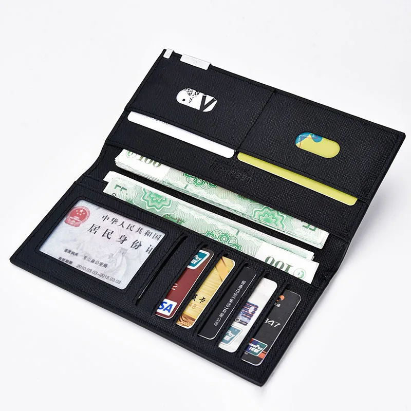 Men's PU Leather Long Fashion Business Wallet Card Holder