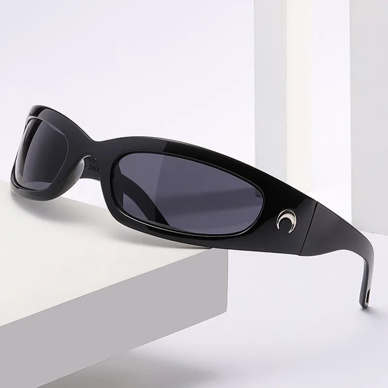

2022 New Fashion Sunglasses Female Brand Designer Outdoor Sports Sunglasses Female Ins Popular Color Cycling Black Glasses