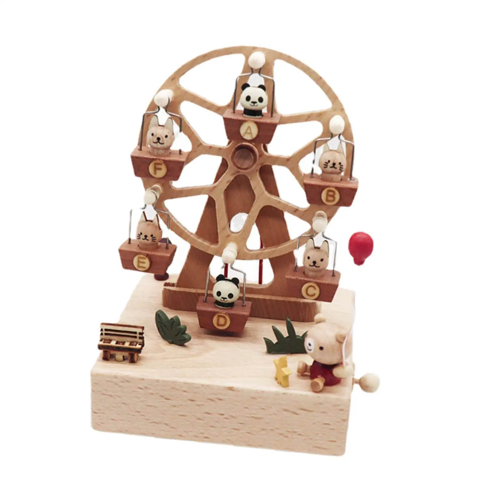 

Wind up Mechanism Rotating Music Box Ornament Decoration Windmill Music Box