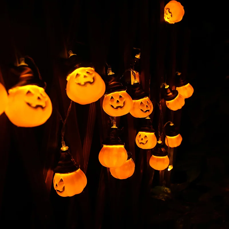 

Светодиодная гирлянсветильник на Хэллоуин, световая гирлянда в виде тыквы, Декоративная гирлянда для комнаты, привидения, фестиваля, светя...