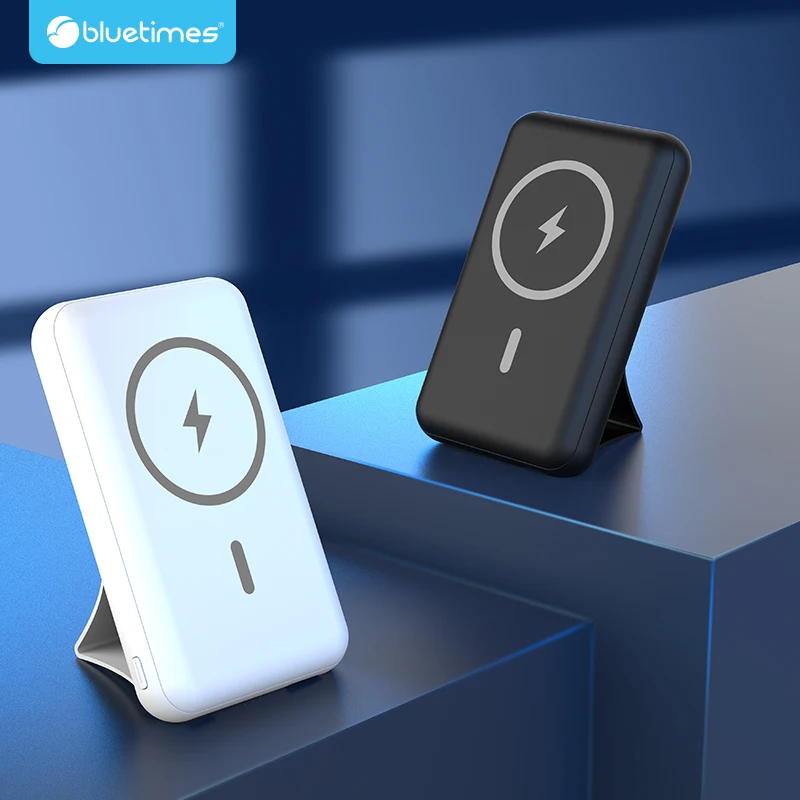 

Bluetimes 10000 мАч портативный внешний аккумулятор с подставкой, складной магнитный мини беспроводной внешний аккумулятор