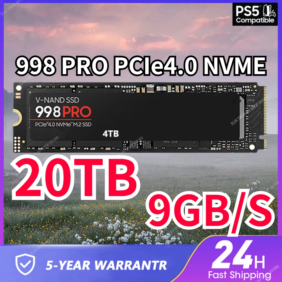 

16TB PS5 2023 Original M.2 SSD 8TB 4TB 2TB 990 Pro Internal Solid State Drive M2 2280 PCIe Gen 4.0X4 NVMe 1TB 1.3c MZ-V8V250B