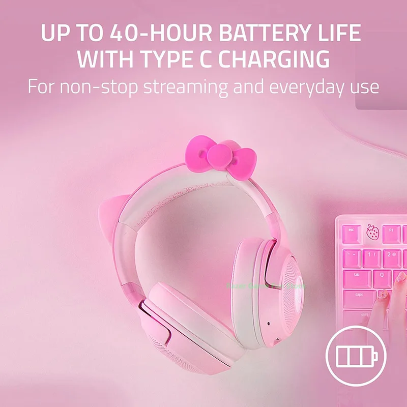 Беспроводная гарнитура Razer Sanrio Hello Kitty and Friends ограниченная серия RGB Bluetooth 5 2 игровой