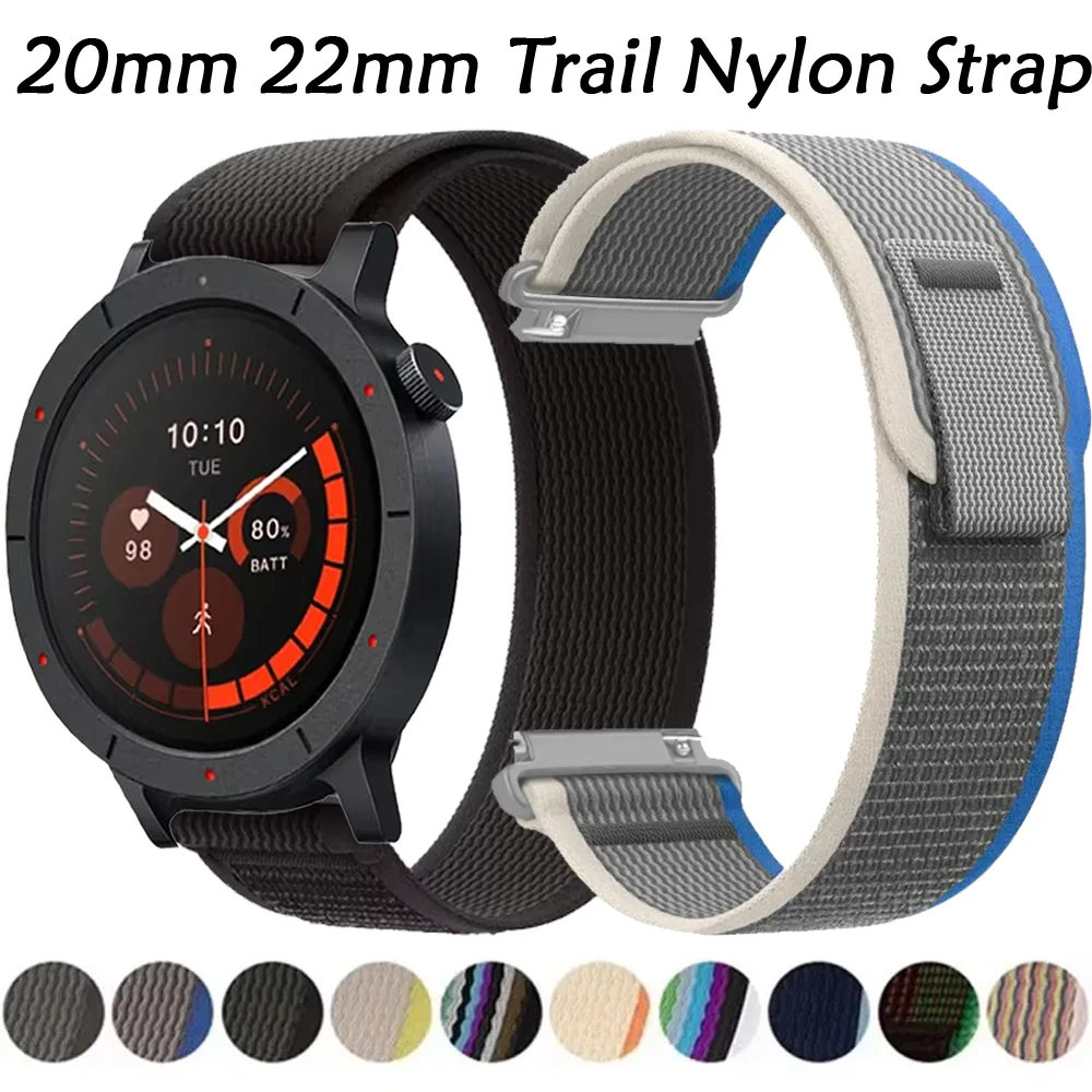 Фото Нейлоновый ремешок 20/22 мм для COROS APEX 4 42mm/2 Pro/PACE 4/3, браслет для Suunto Vertical 2/Run/Race 2, Amazfit Active Max/3-2 №1
