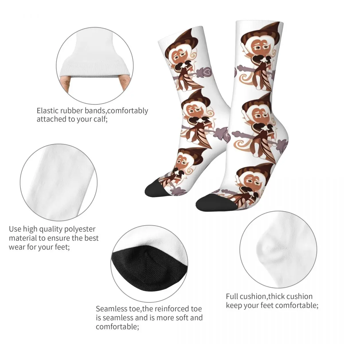 Летние носки с печеньем и надписью Kingdom повседневные мужские средней длины