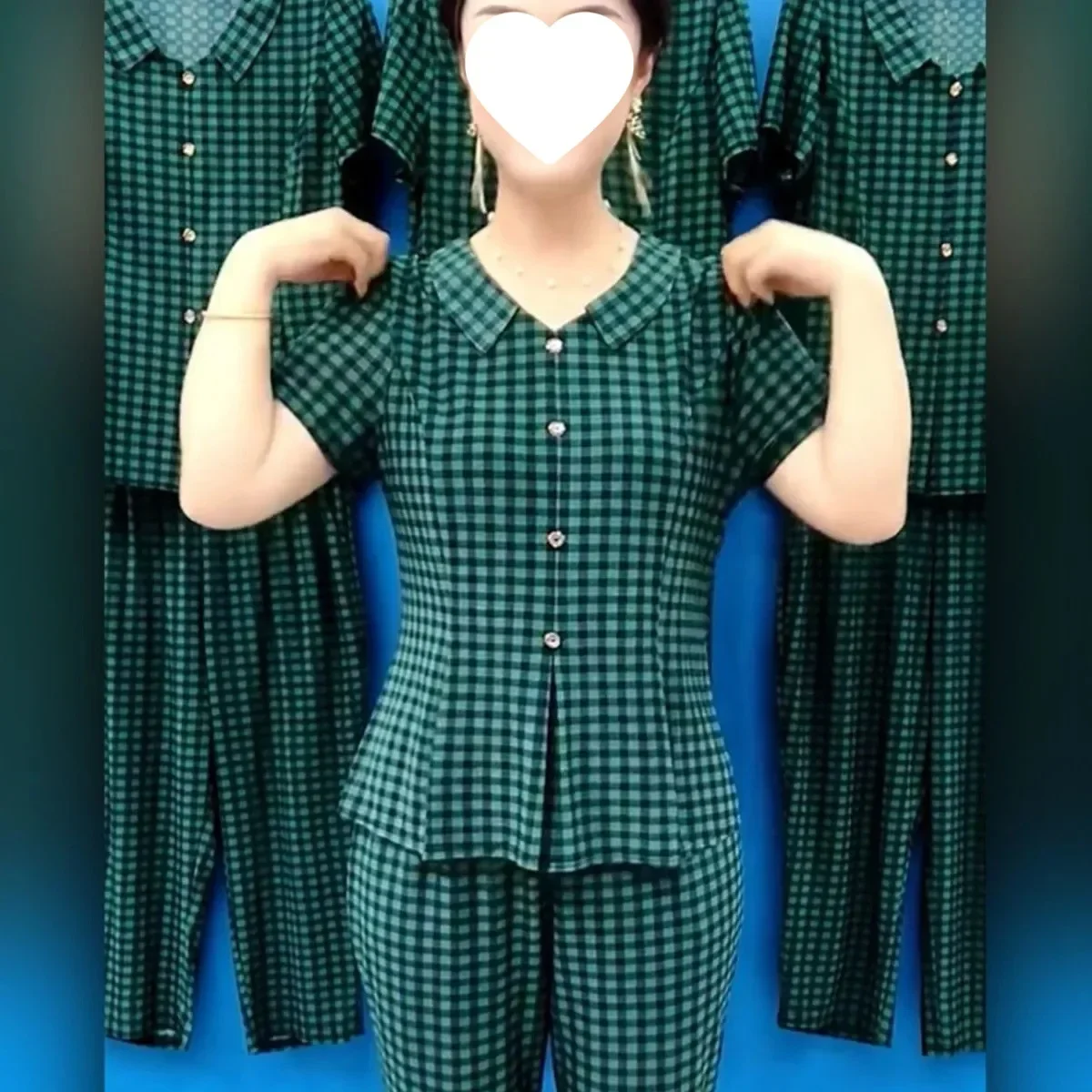 Наряд для мамы летний комплект из 2 предметов с короткими рукавами свободный крой