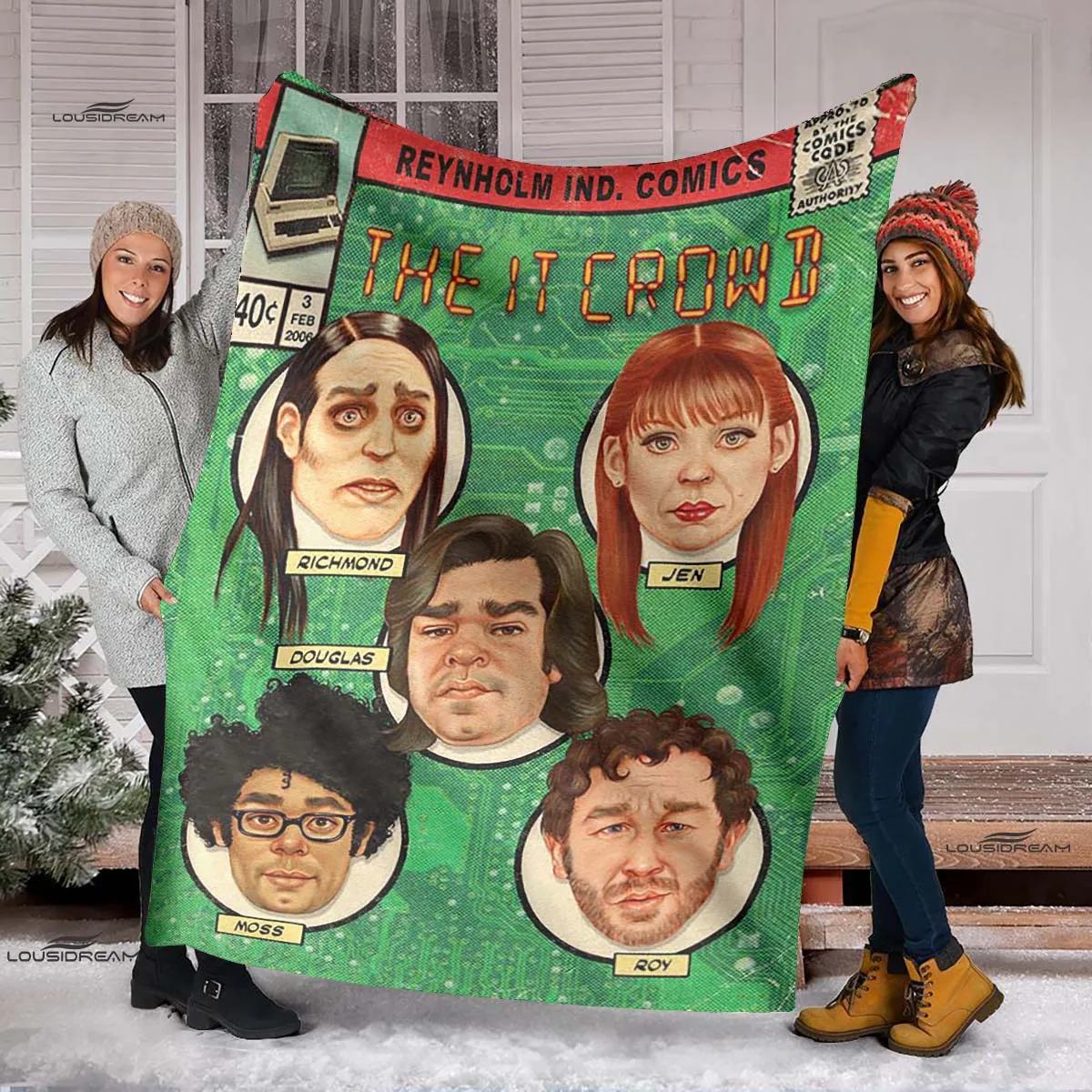 

Фланелевое Одеяло с принтом IT толпы, мягкое флисовое покрывало, покрывало для дивана, походный диван, чехол для путешествий, хороший подарок...