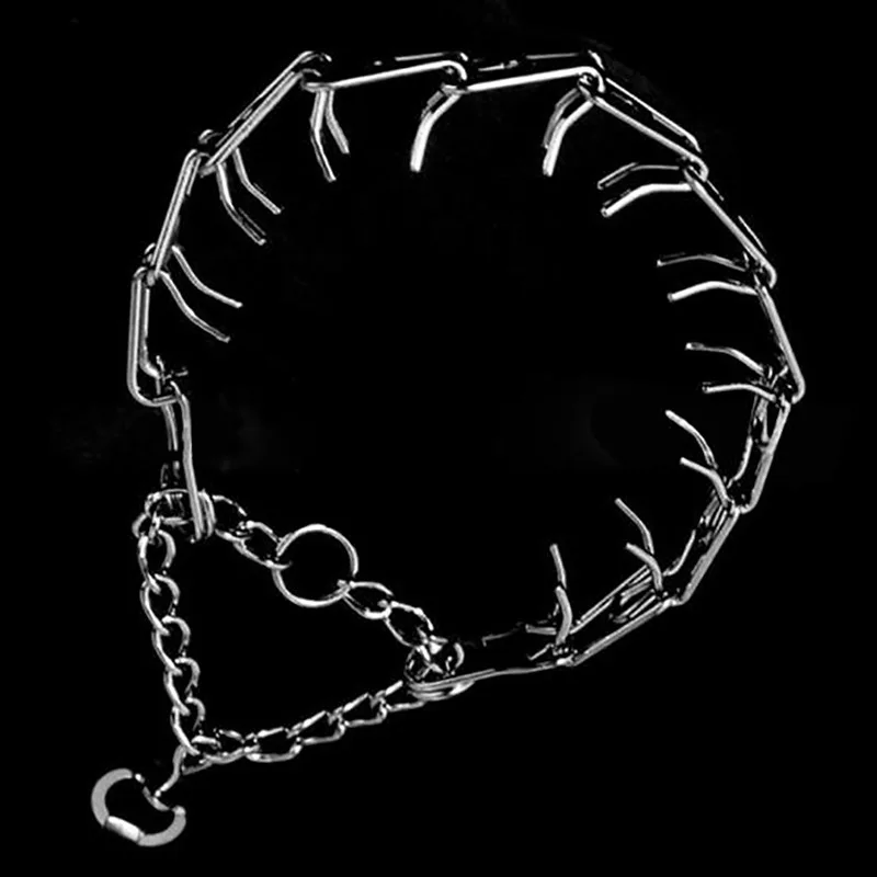 

Регулируемая металлическая цепь для собак, тренировочный ошейник с зажимом, металлическая съемная цепь для дрессировки