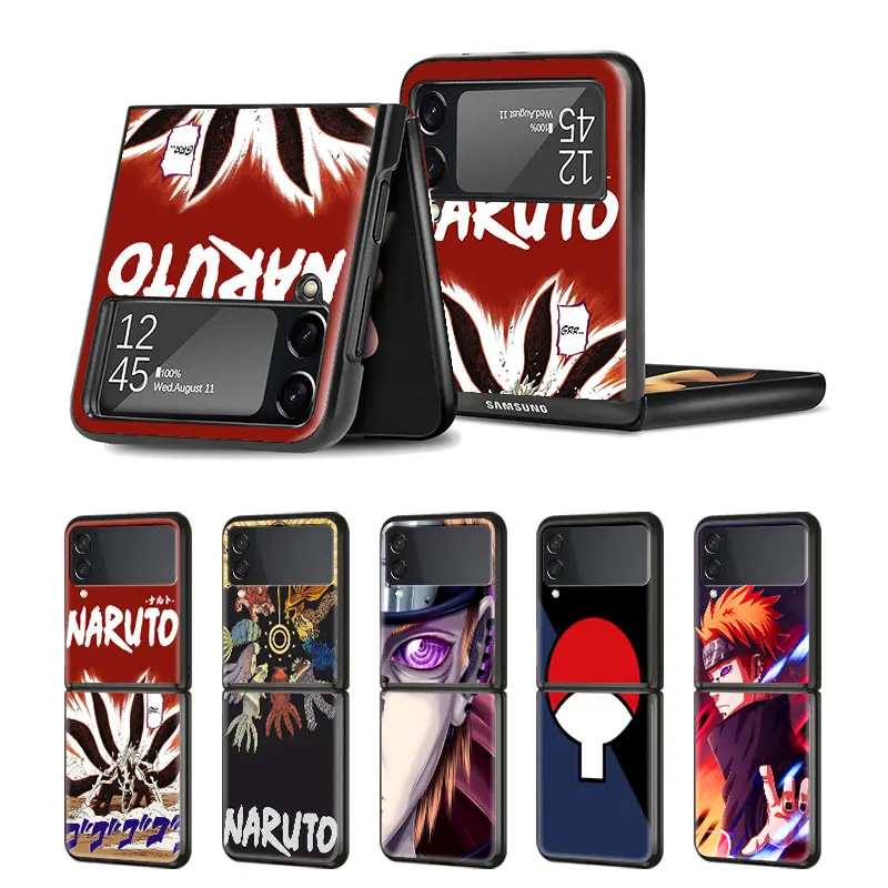 

Cover Case for Samsung Galaxy Z Flip Flip3 5G Official Thin Protection Fashion Accessorie Coque Phone Casing Naruto Anime Dark