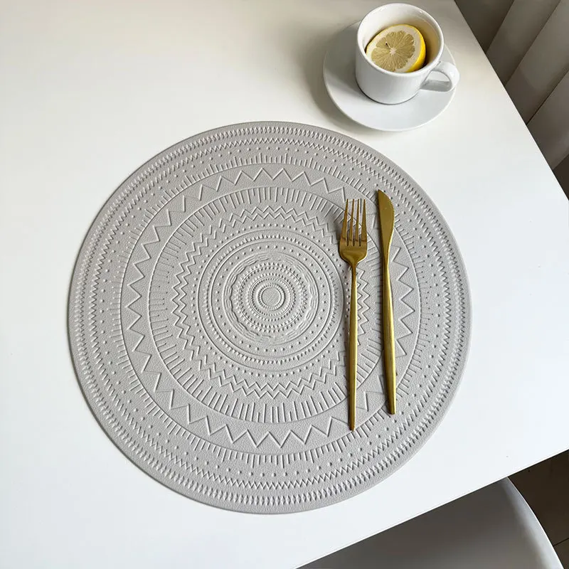 

Круглая подставка для столовых приборов из искусственной кожи