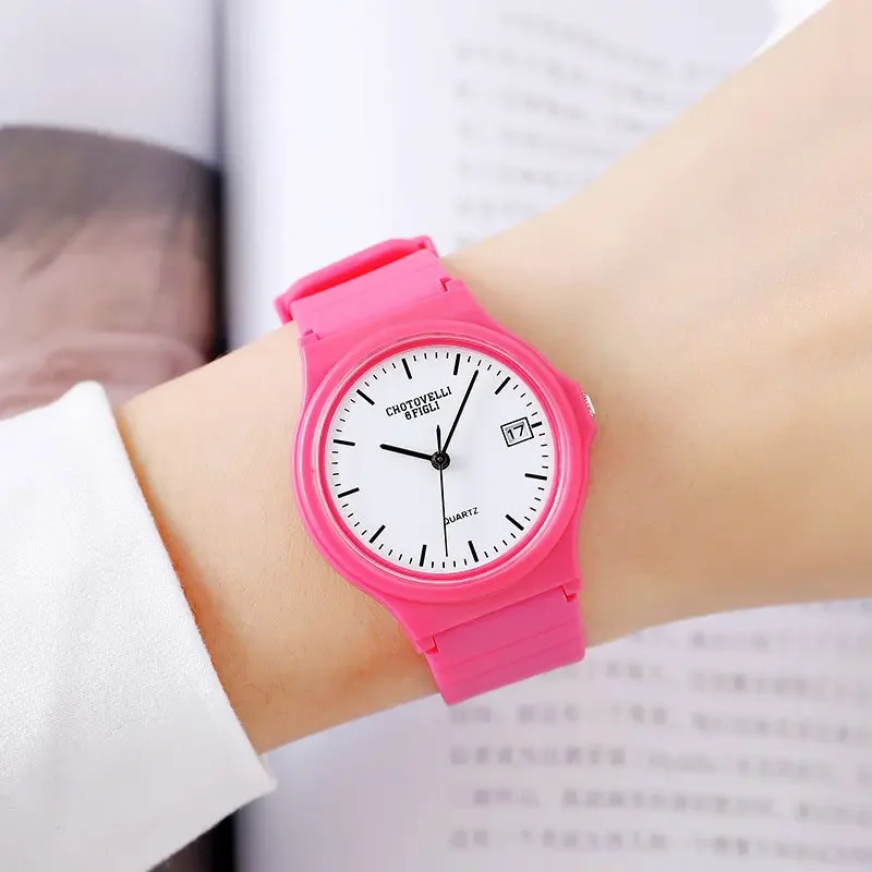 Часы Детские Водонепроницаемые с календарем повседневные Модные Простые