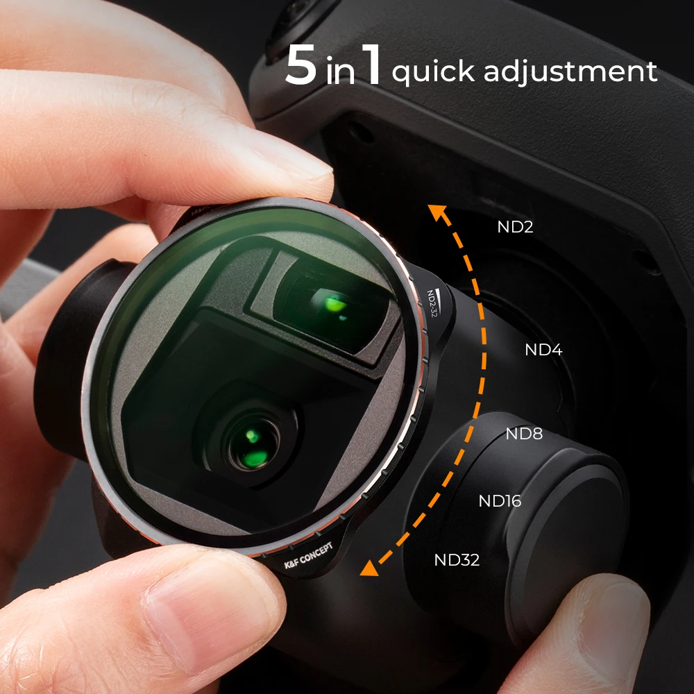 K&F Concept ND2-32 DJI Mavic 3 Camera Lens Filters Variable ND HD Filter 5 Stop with 28 Layer Neutral Density