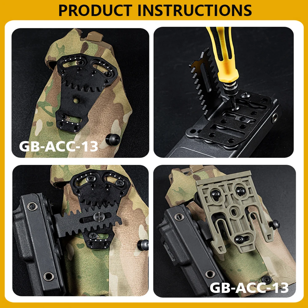Adaptador de funda de pistola táctica para Airsoft, extensión QLS, puede llevar revista, caja hemostática, caja de función táctica