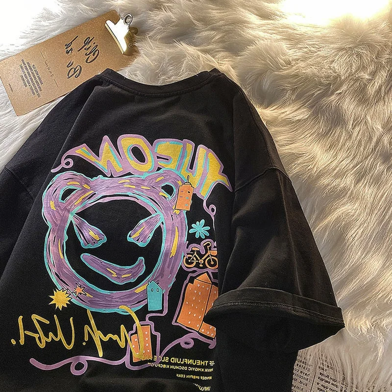 Chubby Girl plus Size Shoulder Pink Short-Sleeved T-shirt Women Ins Trendy Summer Loose Korean Style Oversize BF National Fashio