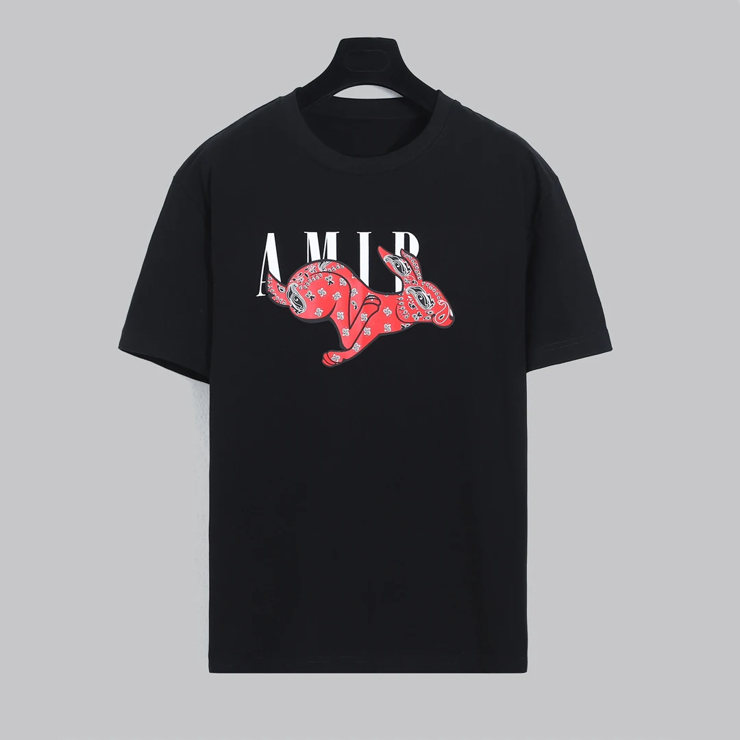 

Футболка мужская с коротким рукавом и надписью «кролик»