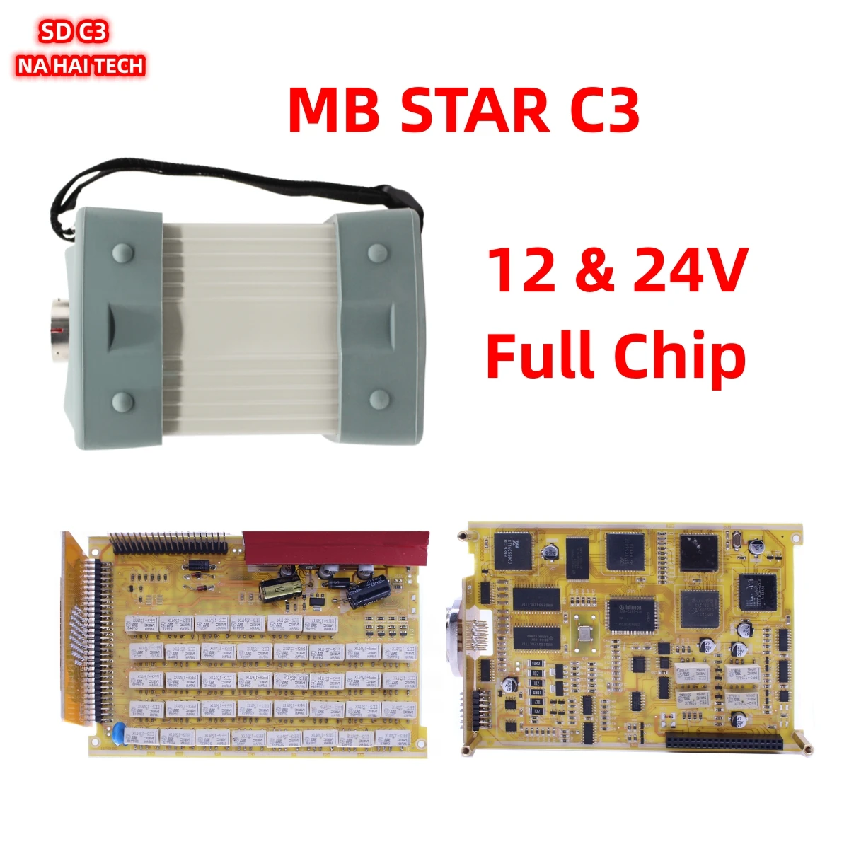 Новейший Мультиплексор MB Star C3 V2023.09 SD Connect поддерживает автомобили и грузовики 12 В