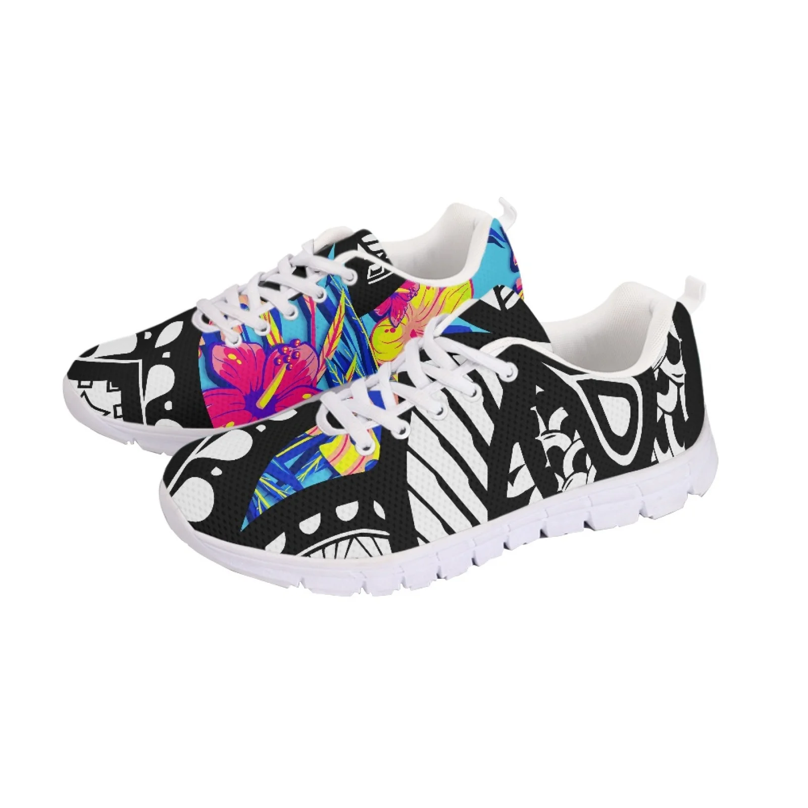 

Polynesian Tribal Tongan Totem Tattoo Tonga Prints Superlight Breathable Mesh Running Shoes Outdoor Comfort Soft-Soled Trainers