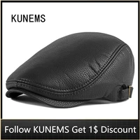 kunems autumn and winter middle aged and elderly newsboy hat retro fashion berets casual forward hats for man dad cap gorras