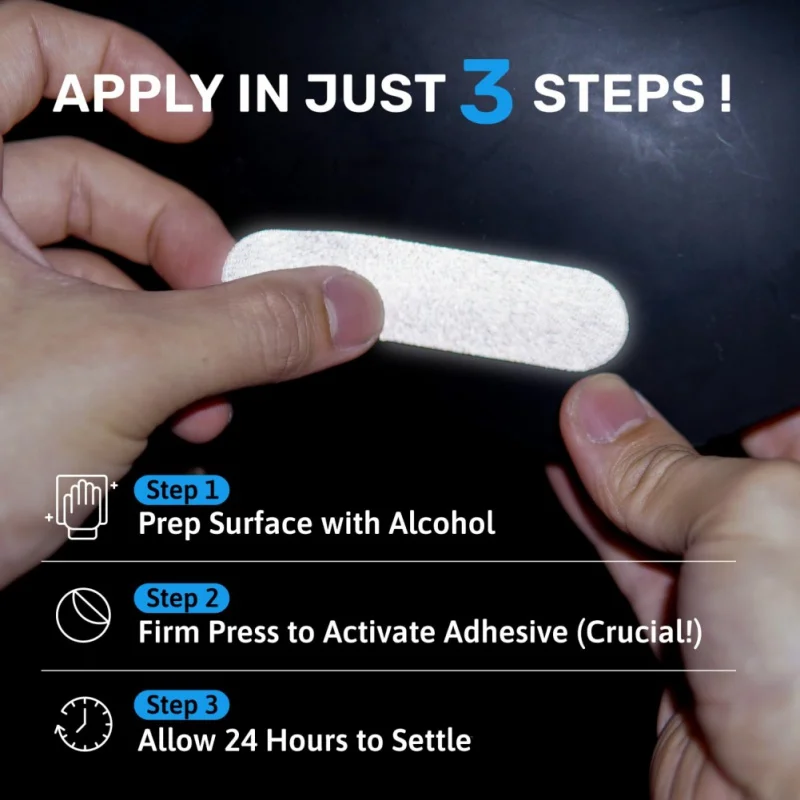 Светоотражающие черные наклейки на шлем водонепроницаемая лента для ночного