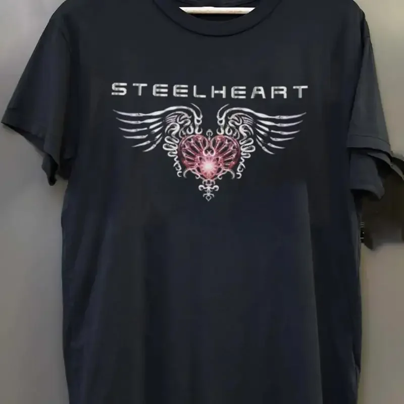 Фото РАСПРОДАЖА! Футболка Steel Heart для фанатов, черная, все размеры №1
