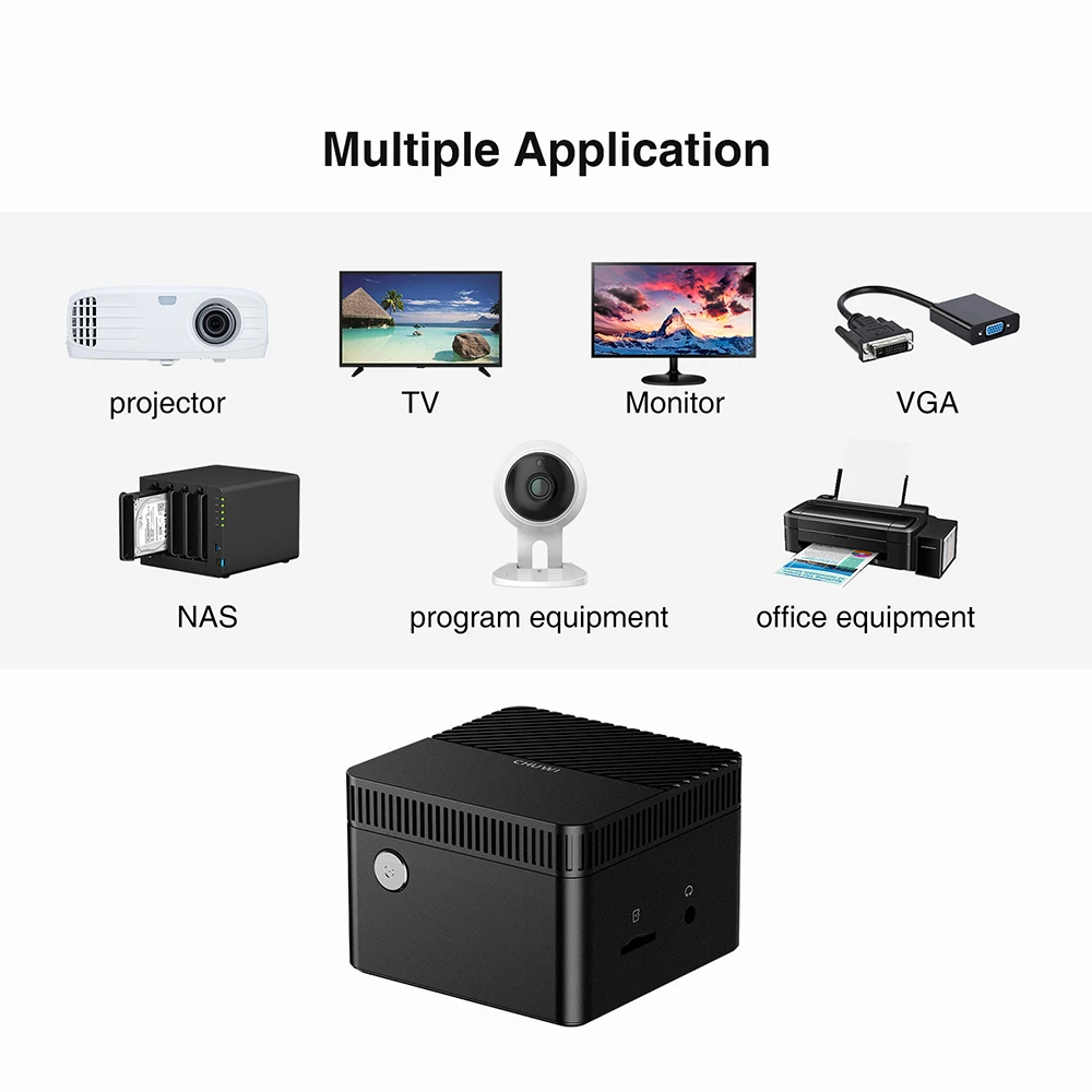 CHUWI LarkBox Pro 4K мини-ПК Intel Celeron J4125 четыре ядра 6 ГБ ОЗУ 128 Гб ПЗУ Windows 10 Настольный