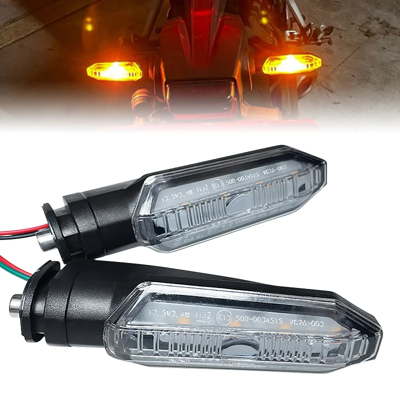 12 В мотоциклетные светодиодные указатели поворота Янтарный проточной воды
